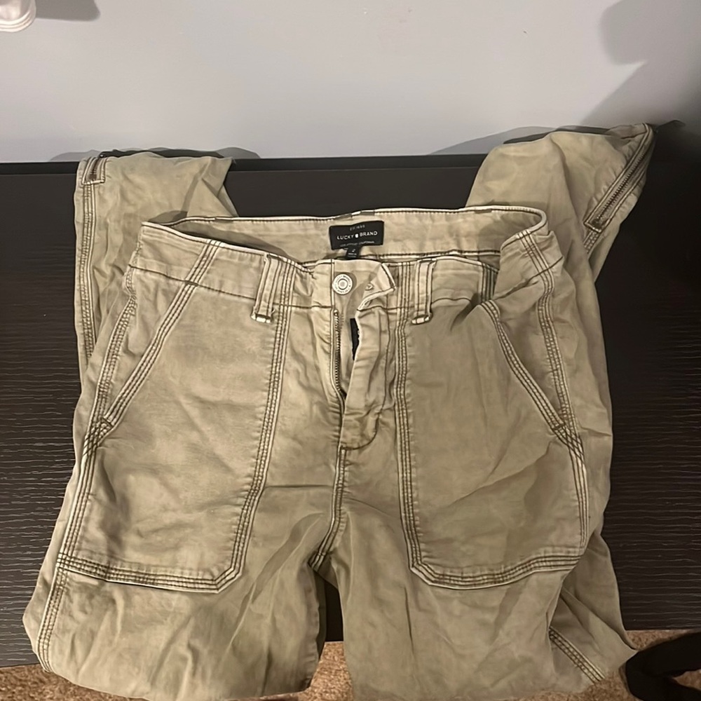 Green lucky brand pants size 2
